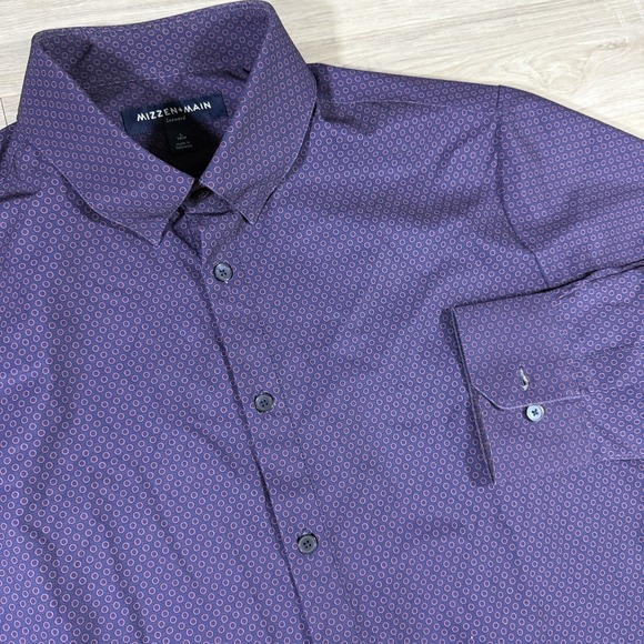 Mizzen+Main Other - Mizzen + Main Leeward Shirt Men L Trim Red Geometric All Over Print Performance